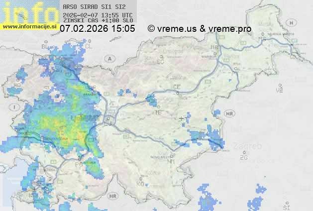 Radarska karta padavin
