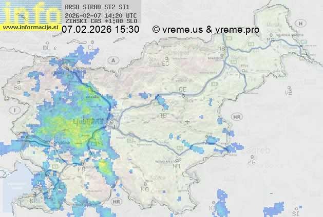 Radarska karta padavin