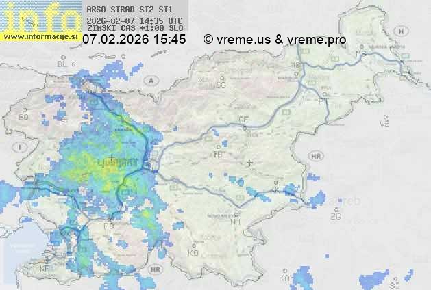 Radarska karta padavin