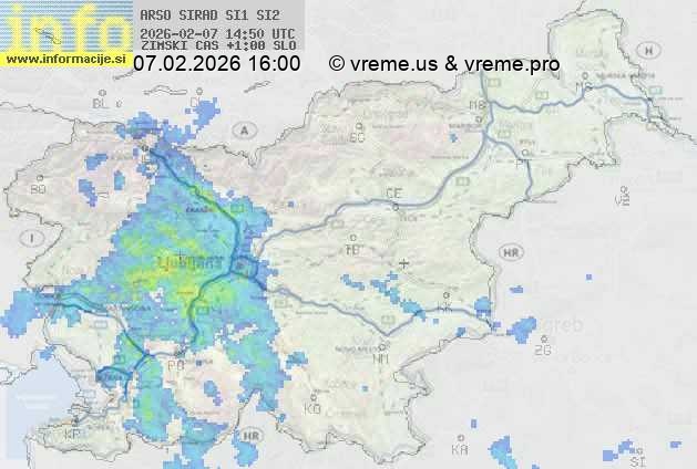 Radarska karta padavin