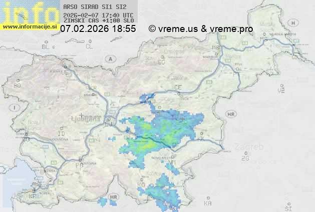 Radarska karta padavin