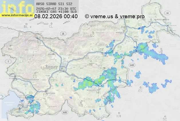 Radarska karta padavin