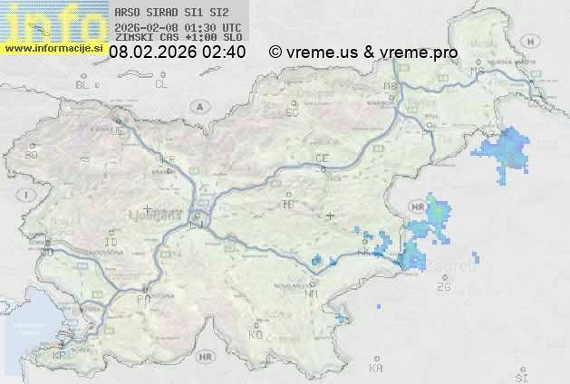 Radarska karta padavin
