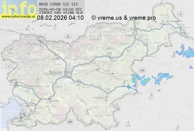 Radarska karta padavin
