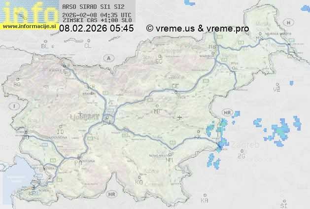 Radarska karta padavin