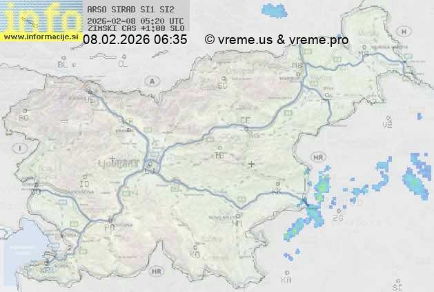 Radarska karta padavin