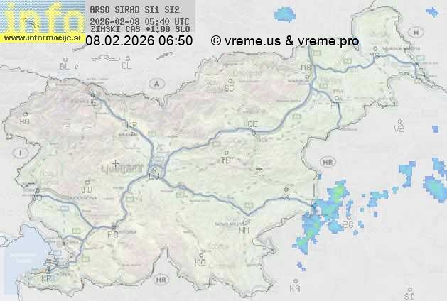 Radarska karta padavin