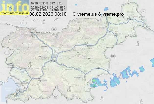 Radarska karta padavin