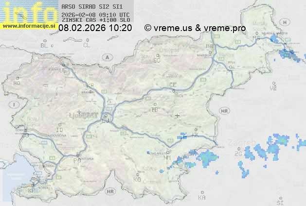 Radarska karta padavin