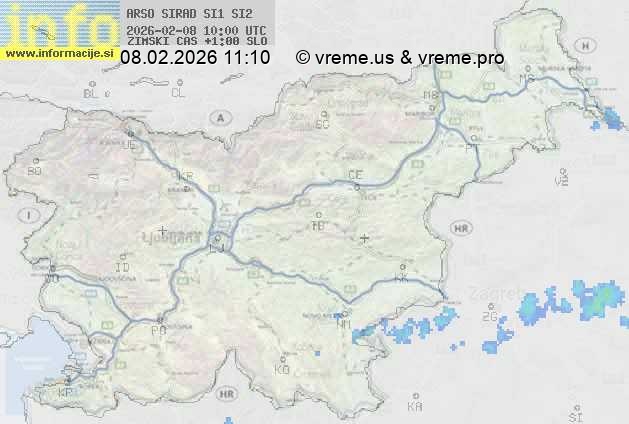 Radarska karta padavin