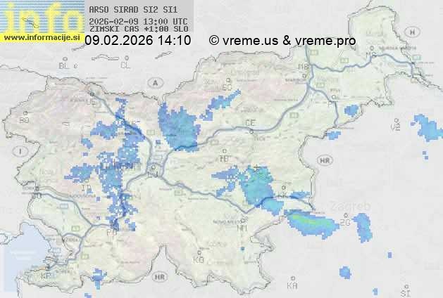 Radarska karta padavin