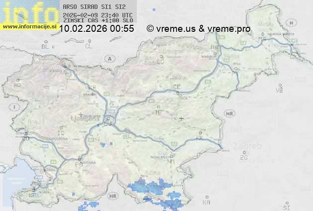 Radarska karta padavin