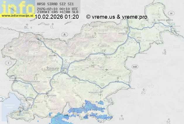 Radarska karta padavin