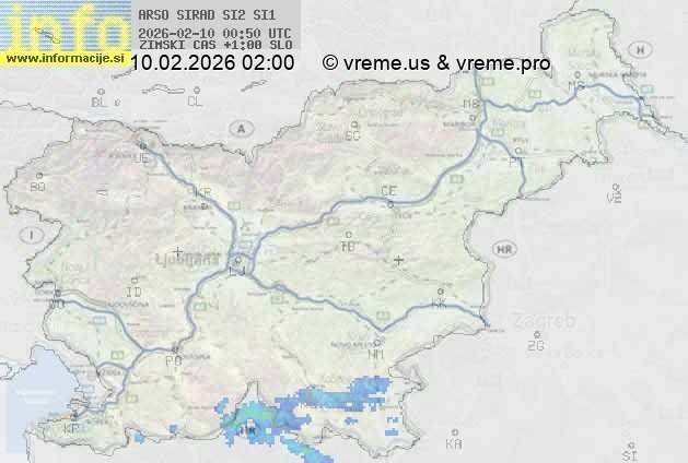 Radarska karta padavin