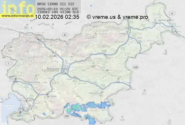 Radarska karta padavin