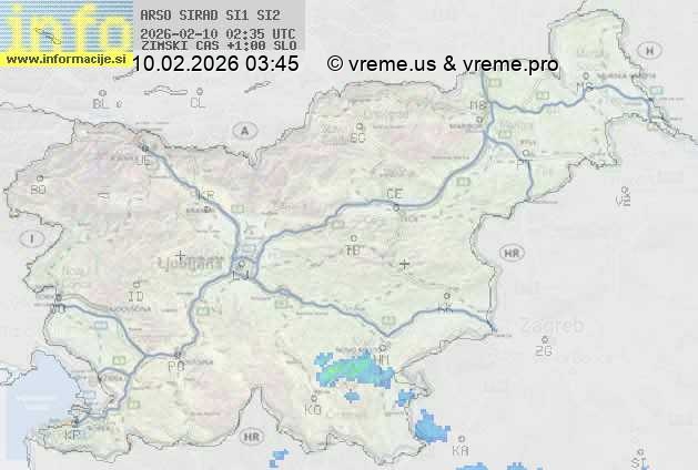 Radarska karta padavin