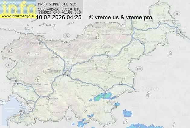 Radarska karta padavin