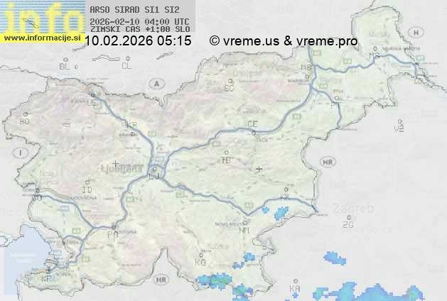 Radarska karta padavin