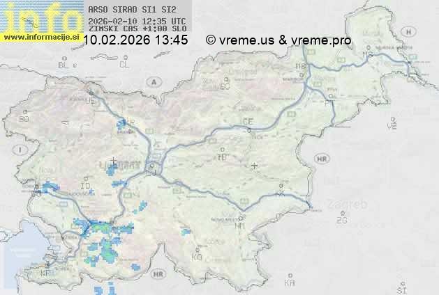 Radarska karta padavin