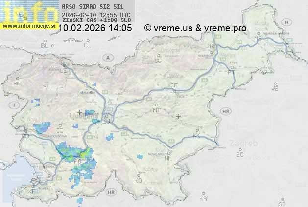 Radarska karta padavin