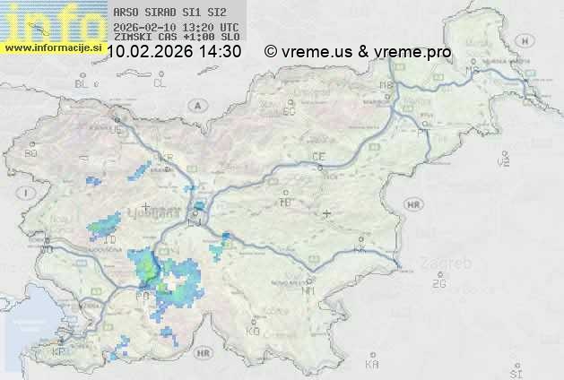 Radarska karta padavin