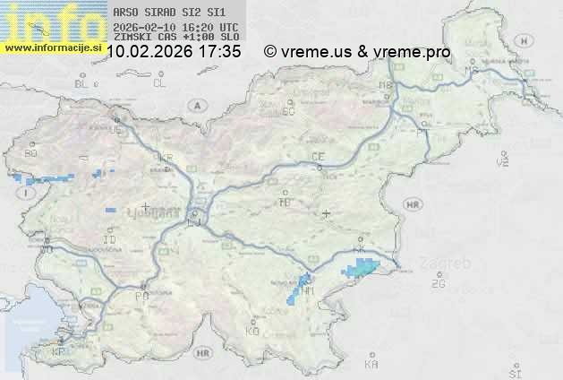 Radarska karta padavin