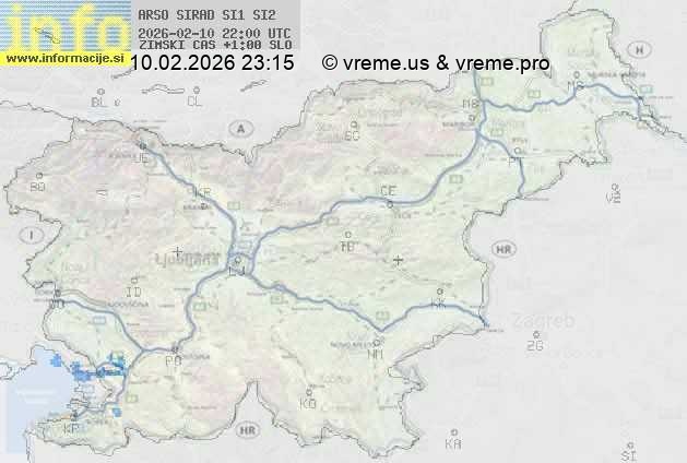 Radarska karta padavin