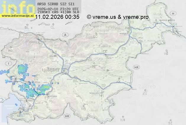 Radarska karta padavin
