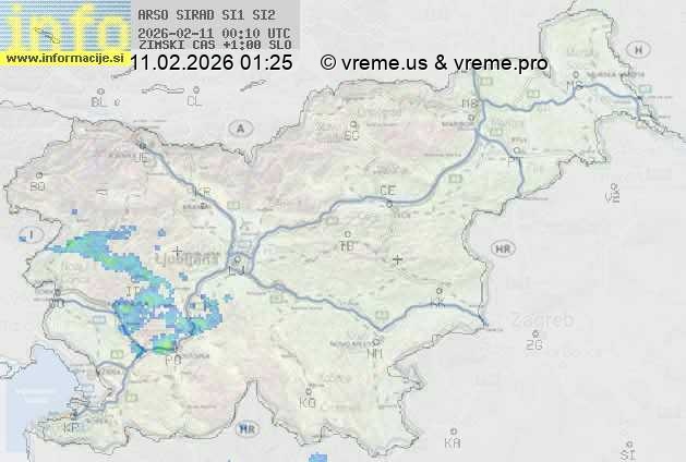 Radarska karta padavin
