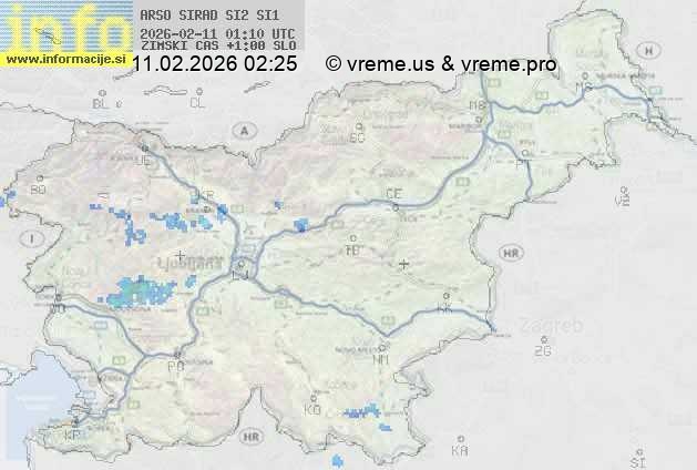 Radarska karta padavin