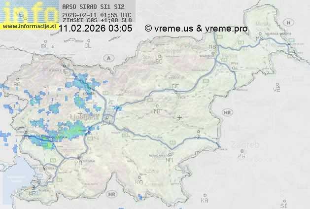 Radarska karta padavin
