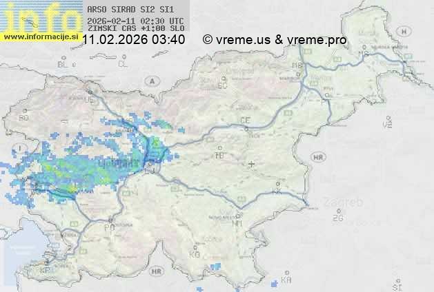 Radarska karta padavin