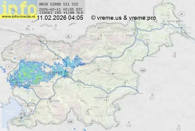 Radarska karta padavin
