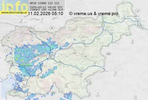 Radarska karta padavin