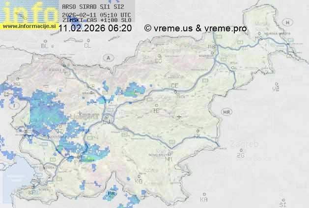 Radarska karta padavin