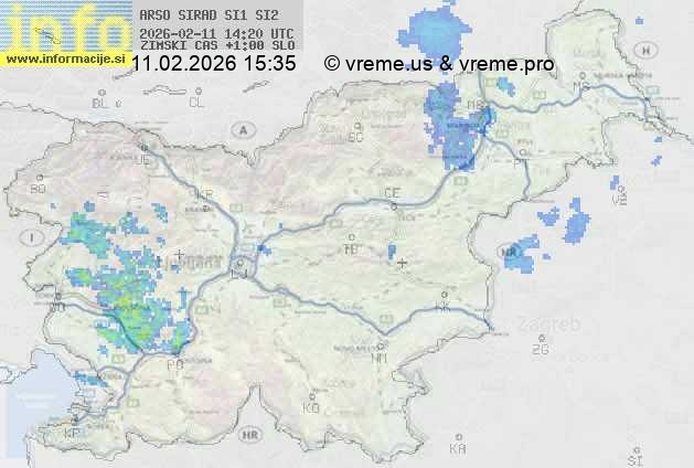 Radarska karta padavin