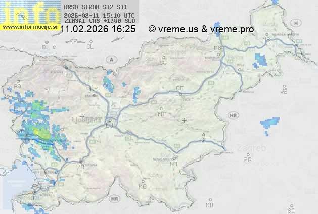 Radarska karta padavin