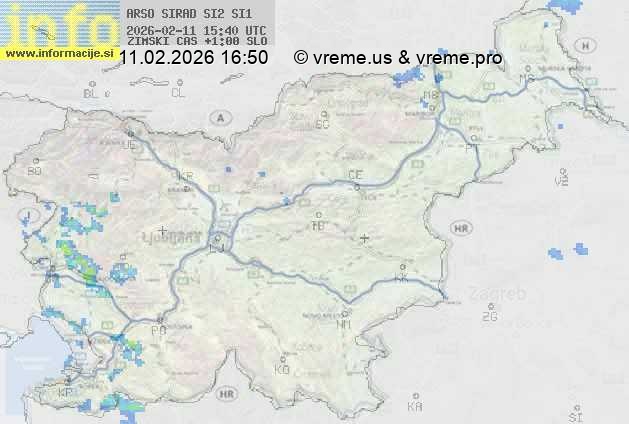 Radarska karta padavin