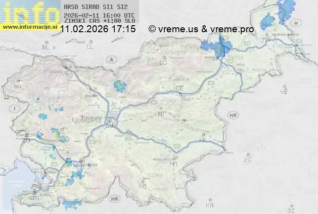 Radarska karta padavin