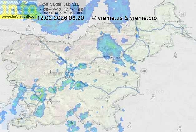 Radarska karta padavin