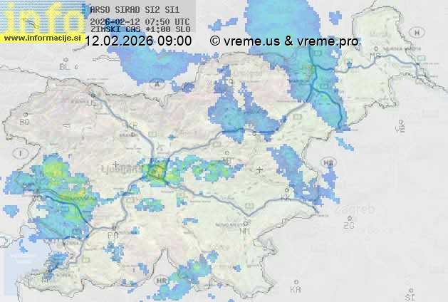 Radarska karta padavin
