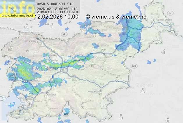 Radarska karta padavin