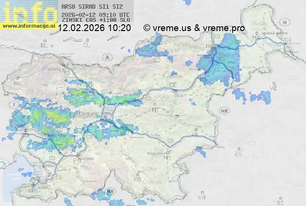 Radarska karta padavin