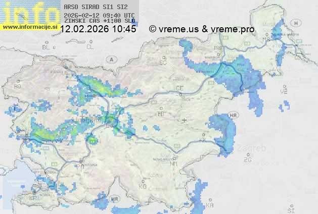 Radarska karta padavin