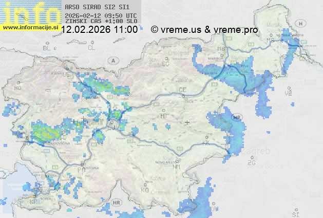 Radarska karta padavin