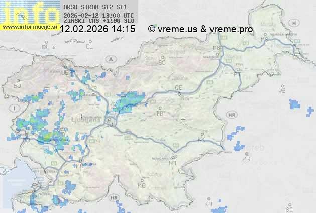 Radarska karta padavin