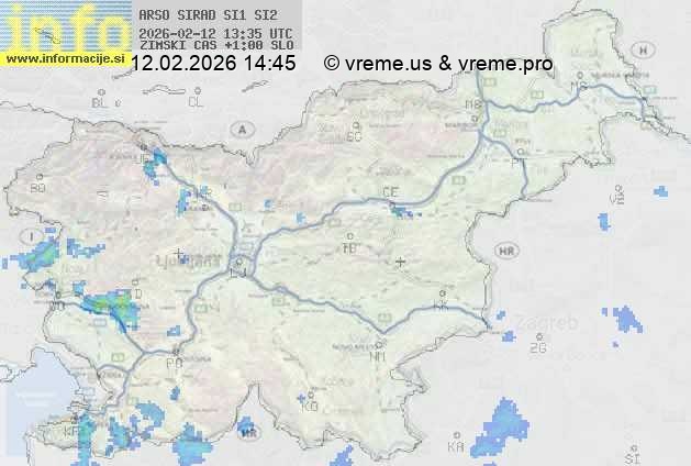 Radarska karta padavin
