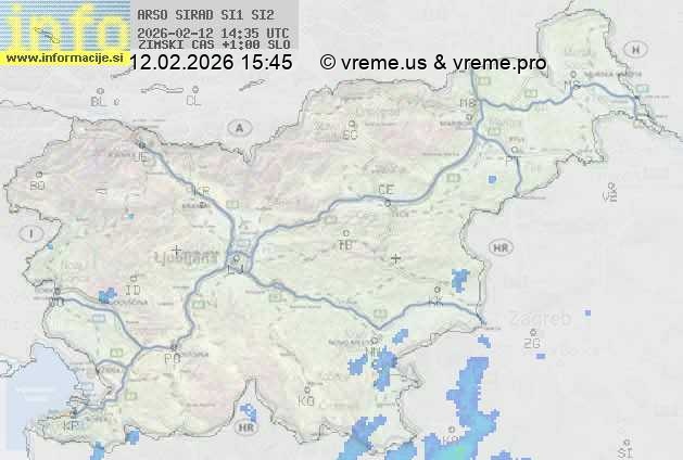 Radarska karta padavin
