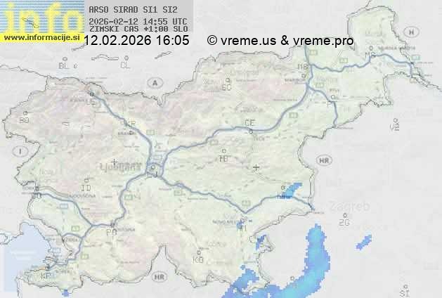 Radarska karta padavin