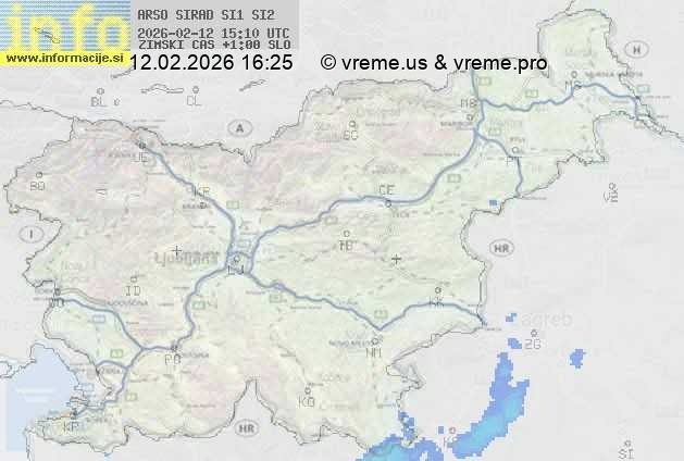 Radarska karta padavin